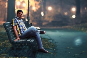 Man sitting on a bench