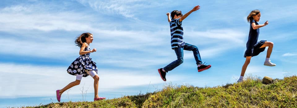 joyful-children-slide